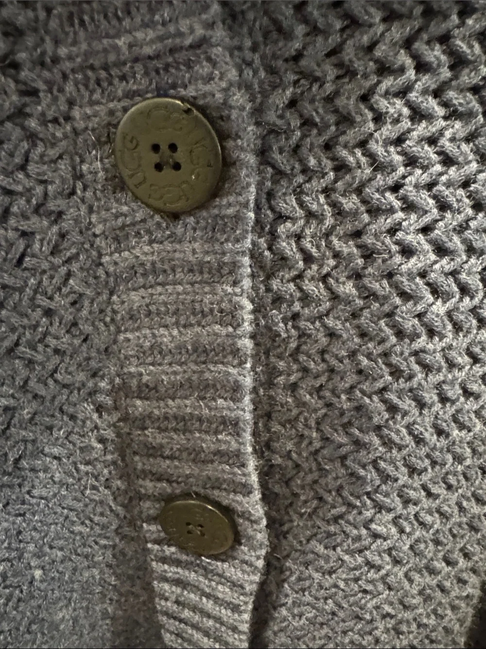 UGG Women's Periwinkle Cable-Knit Button Cardigan - Picture 4 of 5